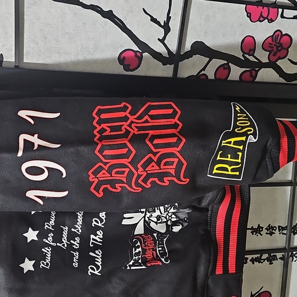 Dodge Graphic Print Demon Hell Of A Ride Bomber Jacket Size Large New - Picture 6 of 14